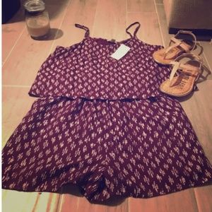 Lucky brand maroon romper